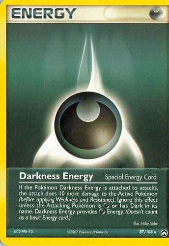 Darkness Energy 87/108 Rare Power Keepers Pokemon Moderately Played