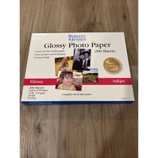 Berkley & Jensen Glossy Photo Paper Over 175 Sheets 4x6” Inkjet New Open Box