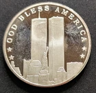 1 oz .999 Silver Round ~ 9/11 Tribute ~ God Bless America/Land of The Free