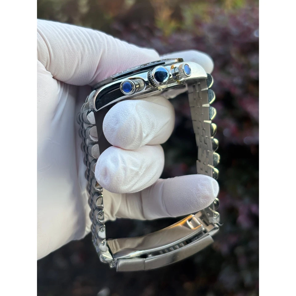 Seiko VK63 Mod Watch 40mm Pink Dial Panda Chronograph Sapphire Ceramic UNWORN - Image 3 of 4