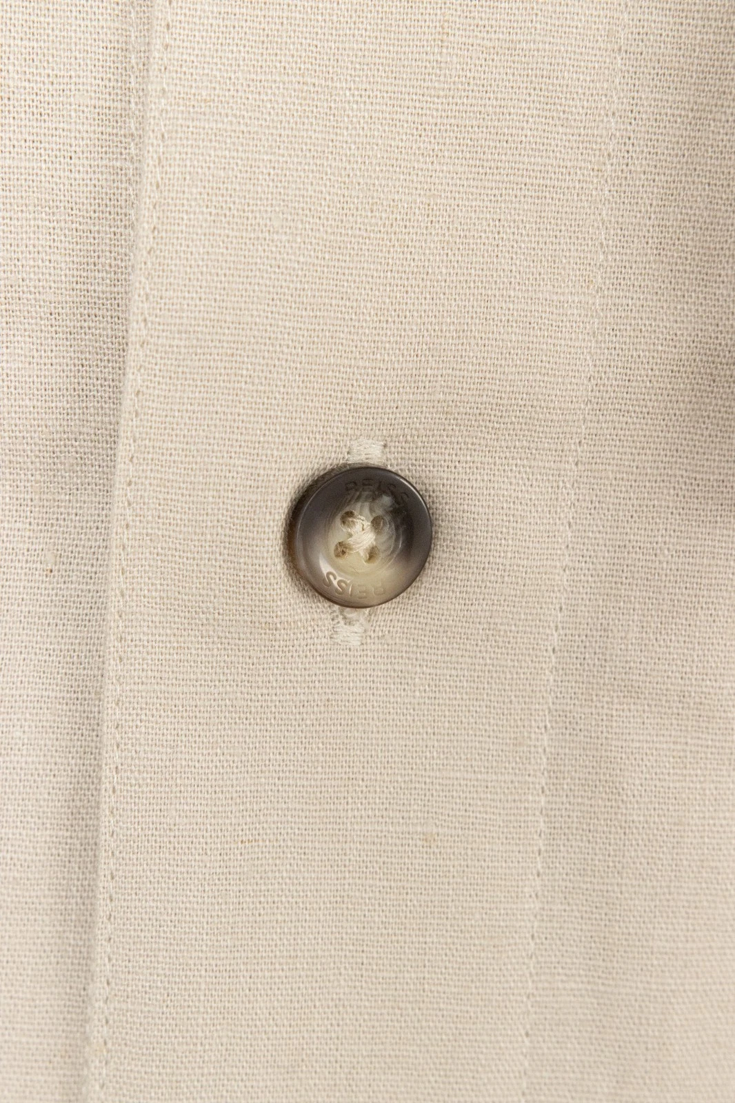 Reiss Kimchi Men's Beige Linen & Cotton Twin Pocket Jacket Size M - product detail image 12