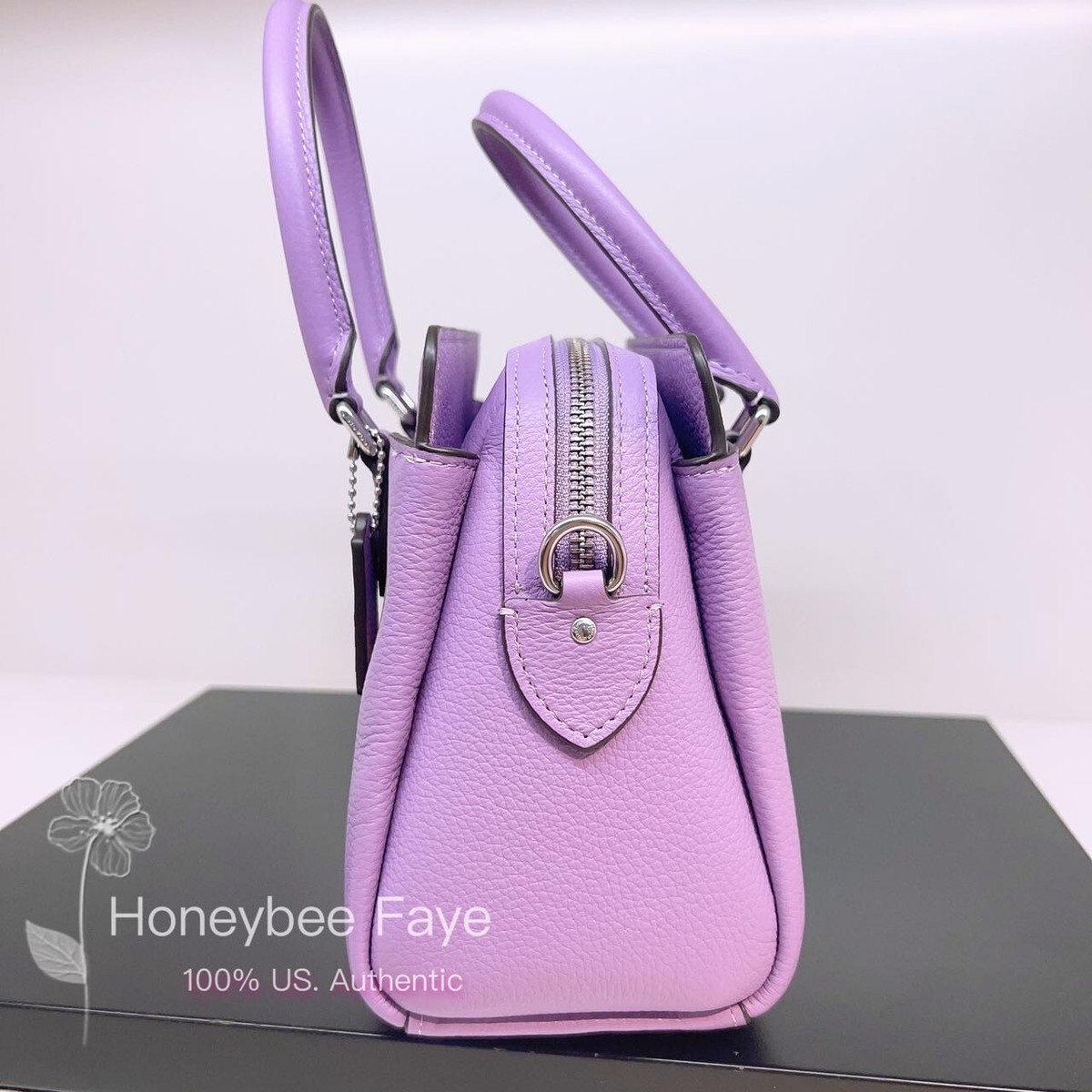 ②未使用 コーチ F24353 ミニ リュック バックパック パープルメタリック ②未使用 コーチ F24353 ミニ リュック バックパック パープル