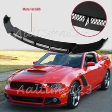 For Ford For Mustang Gloss Black Front Bumper Chin Lip Spoiler Splitter Body Kit
