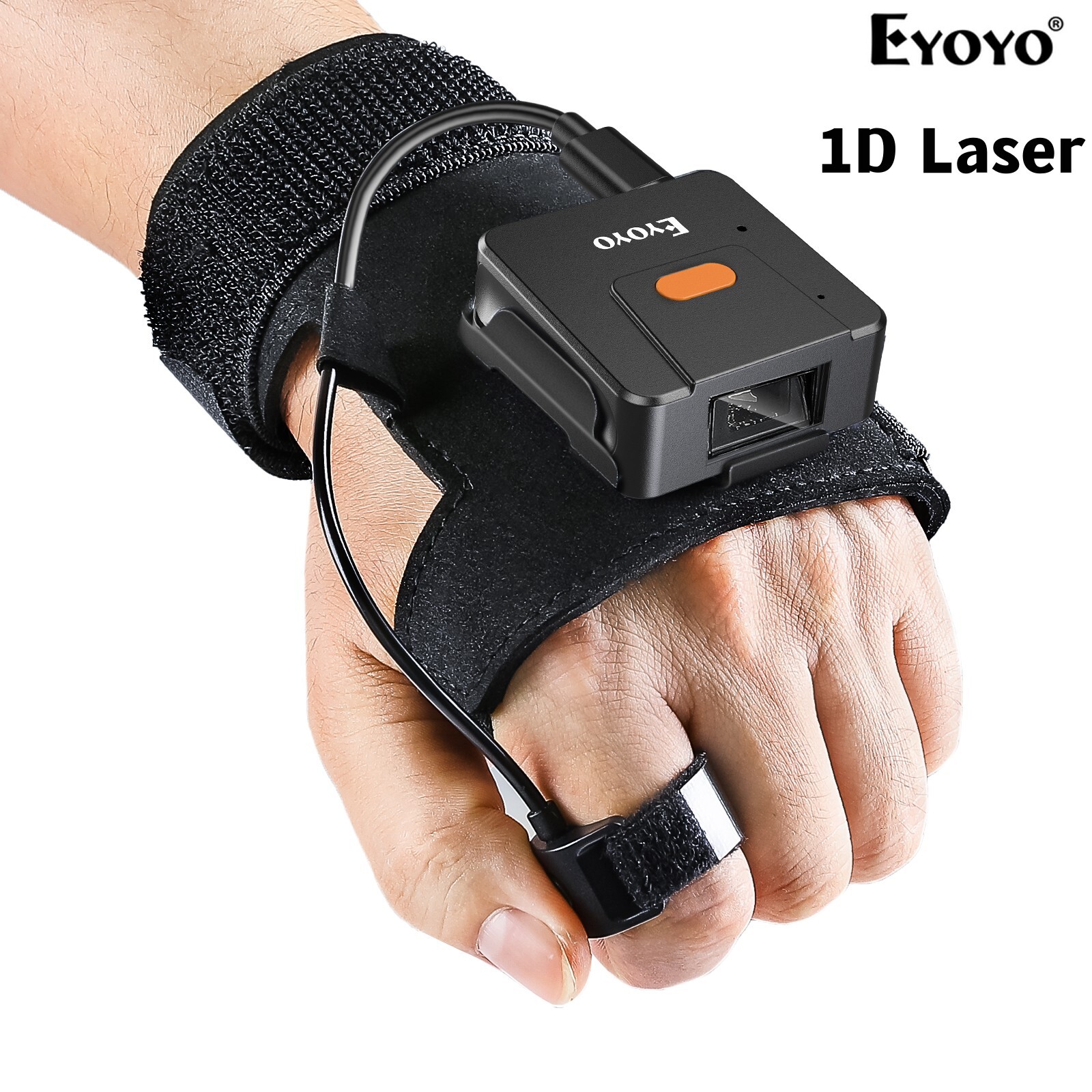 Eyoyo Bluetooth Glove Scanner, 1D & 2D QR Codes, Universal Fit, 10H Usage Time