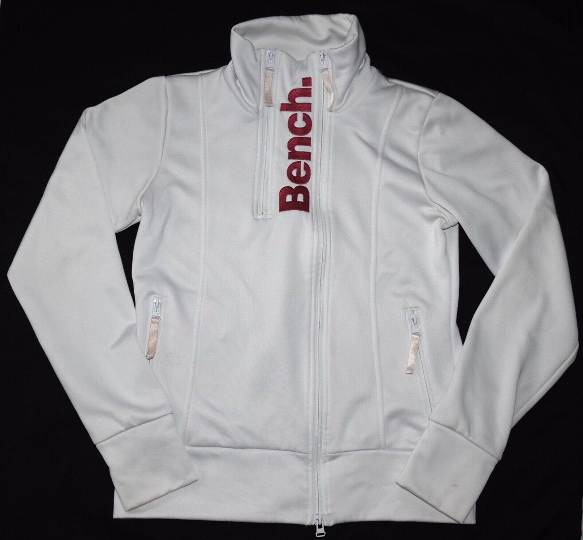 BENCH URBANWEAR White Two-Way Zipper + 1/4 Zip Front