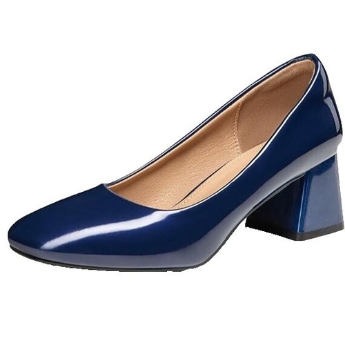 靴 PRADA Square Toe Leather Low Heels Rare PRADA Patent Leather Low Heel Pumps Square Toe Black US 6 EU