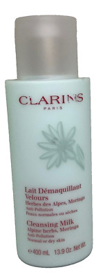 CLARINS Cleansing Milk  13.9oz  400ml  ALPINE HERBS MORINGA NORMAL/ DRY SKIN