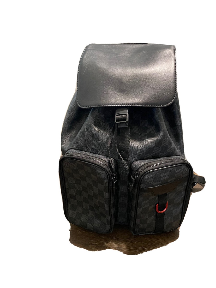 Louis Vuitton Utility Backpack Damier #325271L23B Louis Vuitton Damier Graphite Utility Backpack Red 1040641  main image 3