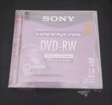 DVD-RW Mini Discs For Handycam 2 Pack  Re-Recordable New Sealed