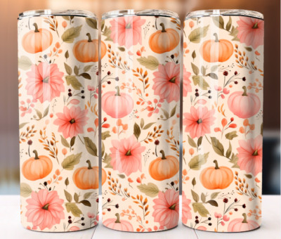 Fall Autumn  Custom Tumbler 20 oz Skinny Cup Mug Lid Straw