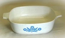 Corning Ware Blue Cornflower Casserole Dish Pyroceram 1 Qt. No Lid