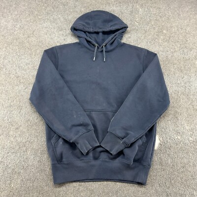 Carhartt Sweater Mens Small Blue Hoodie Pullover Original Workwear Rain Defender