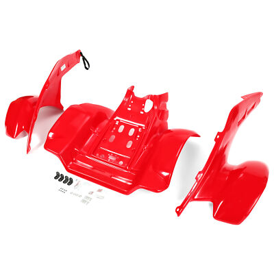エアーウルフボディ  ローターセット T-REX250サイズ Red Front & Rear Fender Set For Honda TRX 250R TRX250R 1986-1989