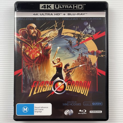 Flash Gordon Blu-ray UHD 4K + Blu-ray Classics Remastered (1980) AUS RELEASE VGC