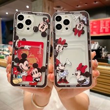 Cute Cartoon Mouse Phone Case Wallet Card Pocket Shockproof CoverFor iphone14/15