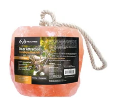 Realtree Himalayan Salt Lick Block Deer Attractant with Rope for Hanging, 4.4 lb