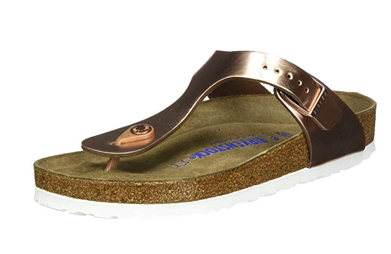 gizeh soft footbed metallic copper