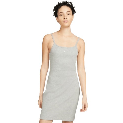 nike grey dress Nike essential T-shirt dress in gray