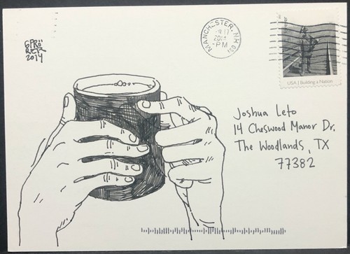 JULIA GFRORER Postcard Drawings Original Art INDIE COMICS Fantagraphics 