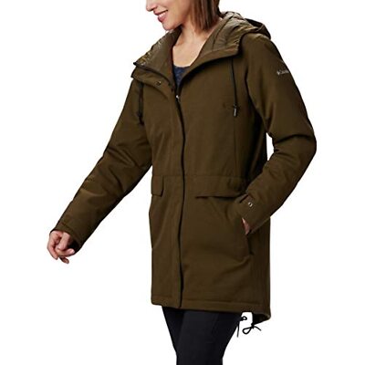 Columbia Women's Boundary Bay Waterproof Omni-Tech Jacket Green Size XLarge