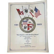 1969 City of Los Angeles 188th Birthday Fiesta Program Hollywood Bowl Bob Hope