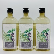 3 BATH  BODY WORKS AROMATHERAPY BLACK CURRANT  CEDARWOOD BODY WASH FOAM BATH
