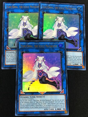 YUGIOH YUKI ONNA THE ICICLE MAYAKASHI MAMA-EN014 1ST ULTRA X3 (NM)