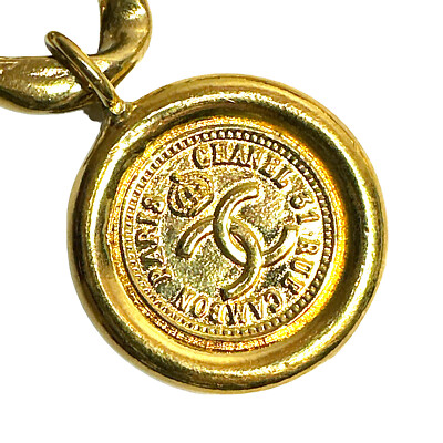 Vintage CHANEL Gold Plated Cambon 31 Rue Coin Chain Belt | eBay
