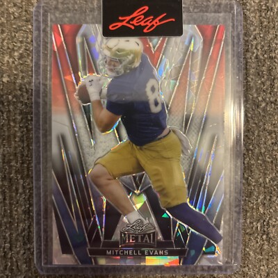 2024 Leaf Metal Football Proof 1/1 RWB Ice - Mitchell Evans