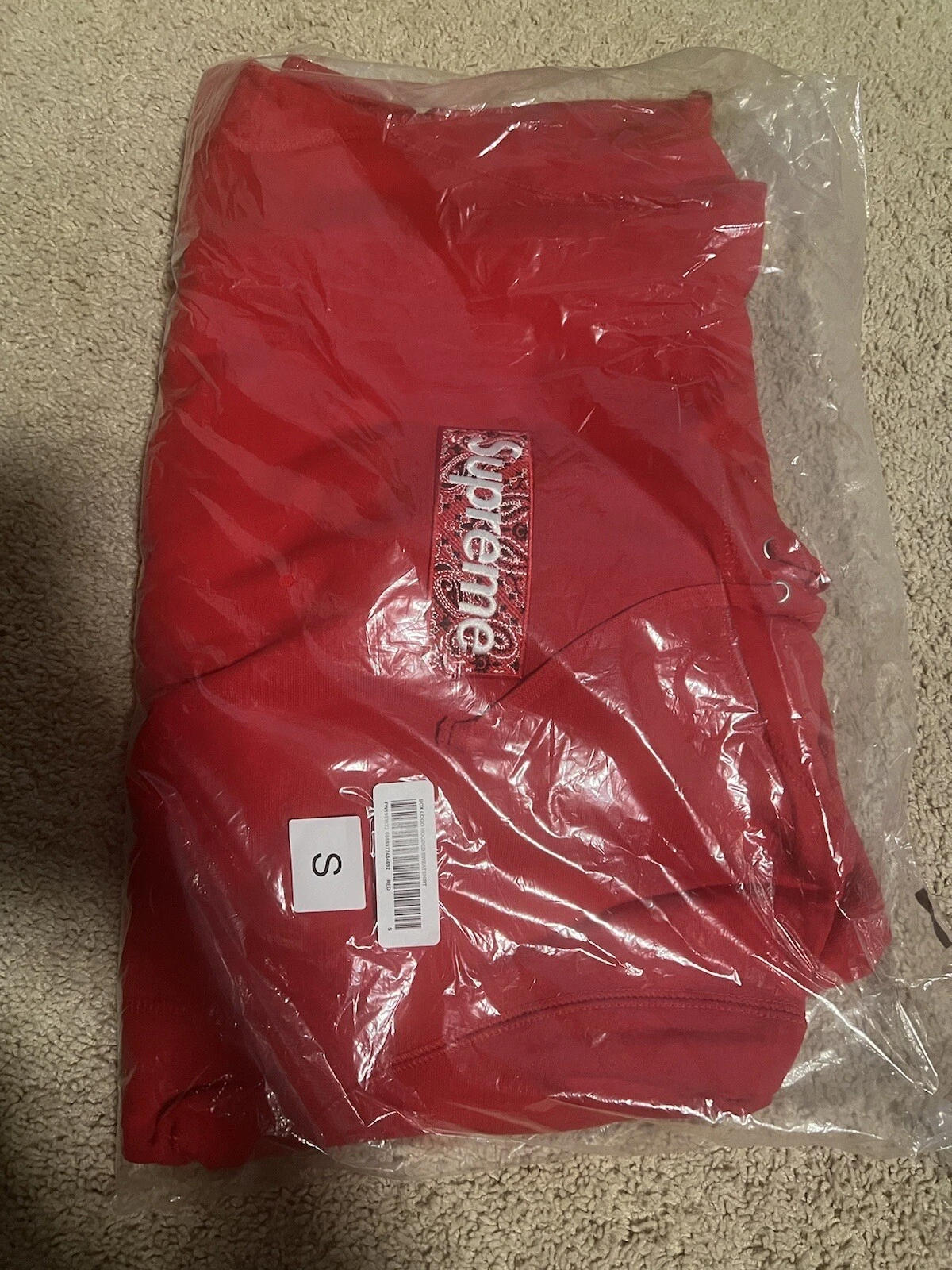 Sweat à capuche logo boîte bandana, taille S
