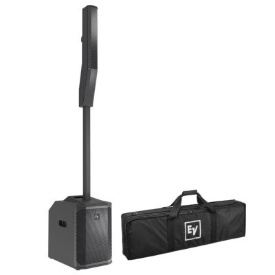 Electro-Voice Evolve50M Powered Portable Column Mixer DJ PA Speaker System Black