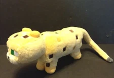 Mojang Minecraft Ocelot Plush Yellow Cat Block Lion Stuffed 10" 2014
