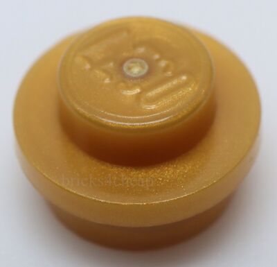 Lego 10x Pearl Gold Round Plate 1 x 1 Coin