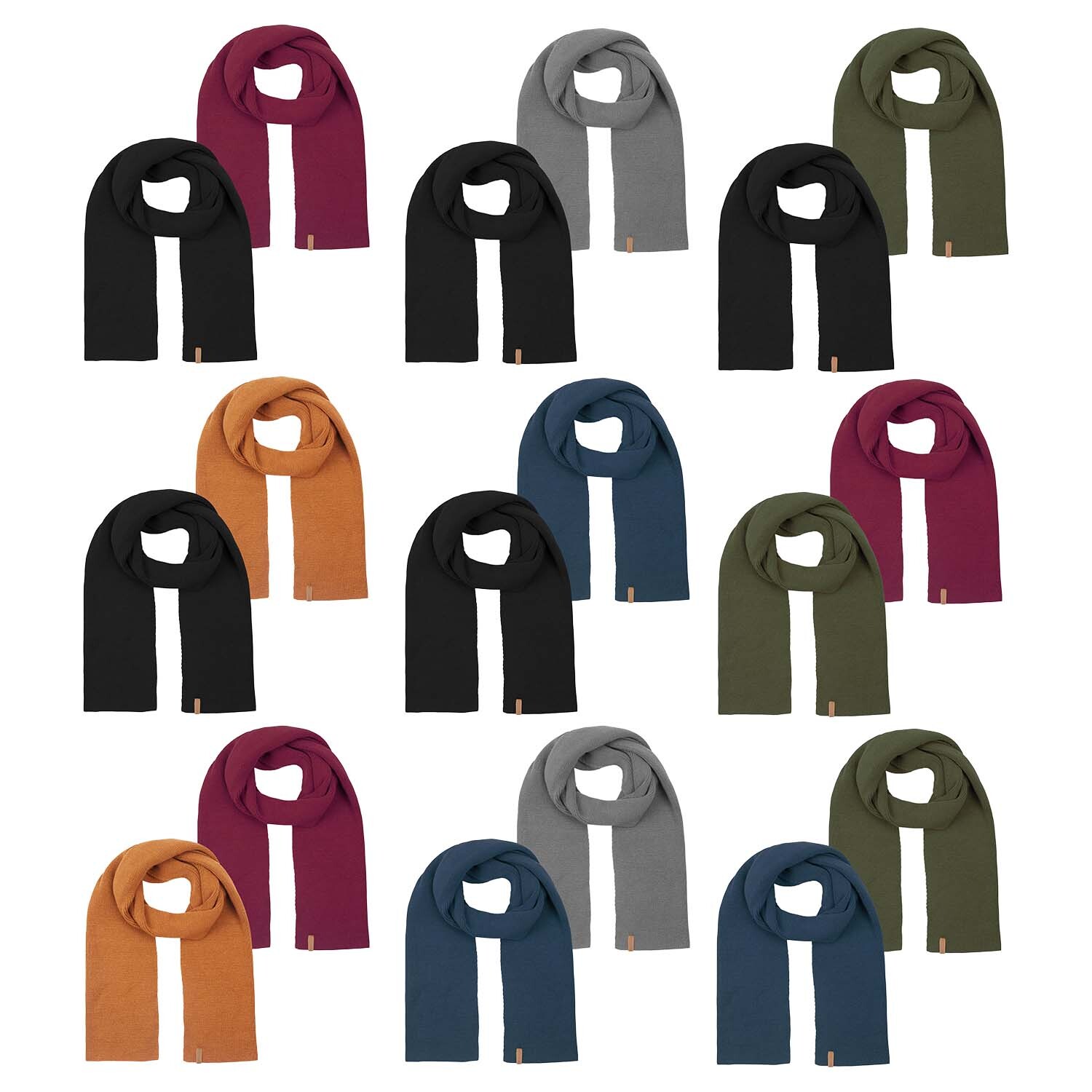 sciarpa uomo riverso RIVLiam confezione da 2 scialle in maglia scialle invernale basic nuova