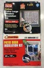 Lot Frost King 84 in. x 110 in. Clear Plastic Patio Indoor Shrink Window Kit New