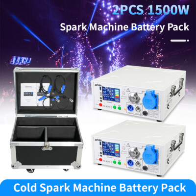 2pcs 1500w White Portable Rechargeable Battery Bank Base with Flight Case