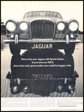 1966 Jaguar 420 Vintage Advertisement Print Art Car Ad J117