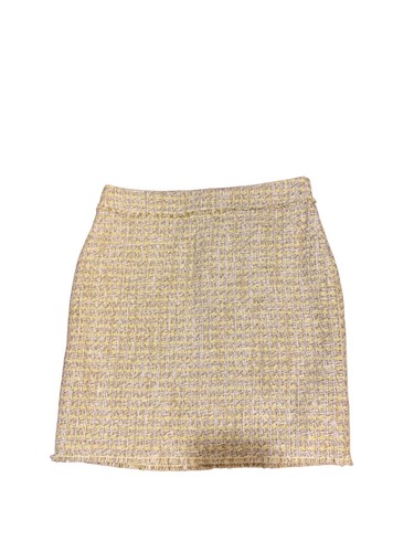 Ann Taylor Textured Skirt Yellow Pencil Mini Skirt Size 8 Petite Lined Career - Picture 7 of 10