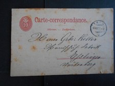 Schweiz 1877 gelaufene Postkarte (t55)