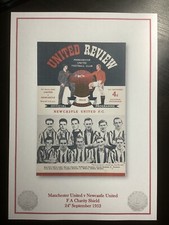 1952-53 Manchester United v Newcastle United FA Charity Shield Programme PRINT