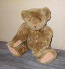 Vermont Teddy Bear Company Jointed Brown Plush 16” Stuffed Toy Authentic