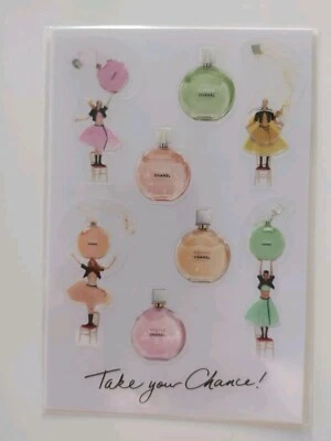 Planche De Stickers Autocollants Chance De Chanel Neuve - Photo 1/3