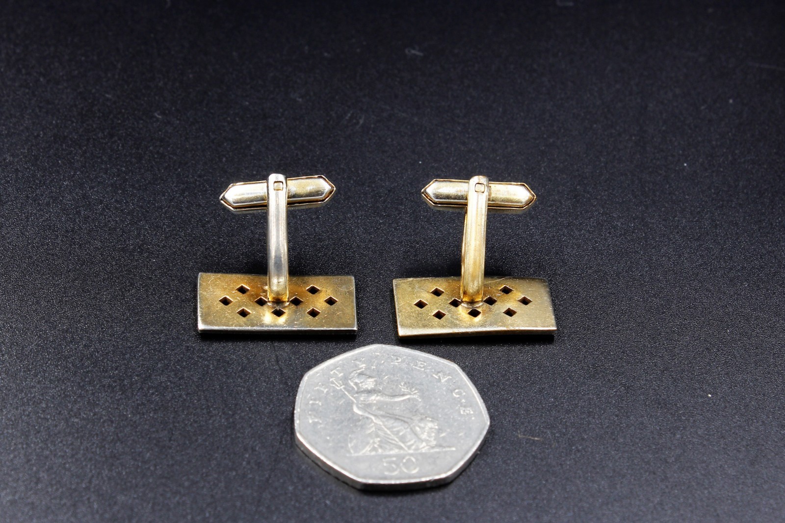 Executive Vintage swivel back rectangular gilt cu… - image 4