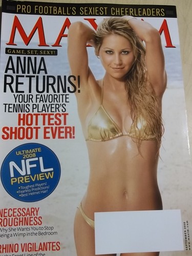 september 2008 Maxim #129 sexy Anna Kournikova cover Miranda Kerr + Deanna Russo - 第 1/12 張圖片