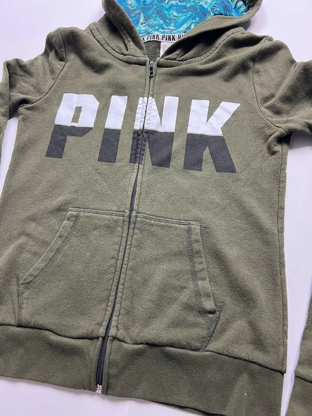 UNDERCOVER Giacca felpa con cappuccio e zip ROSA Victorias Secret verde XS