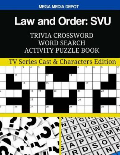 Law And Order SVU Trivia Crossword Word Search Activity Puzzle Book 