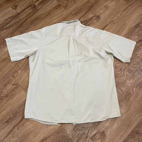 Vintage Flint River Hunters Shooting Shirt Mens Size XXL Beige Camo Made In USA - Picture 2 of 11