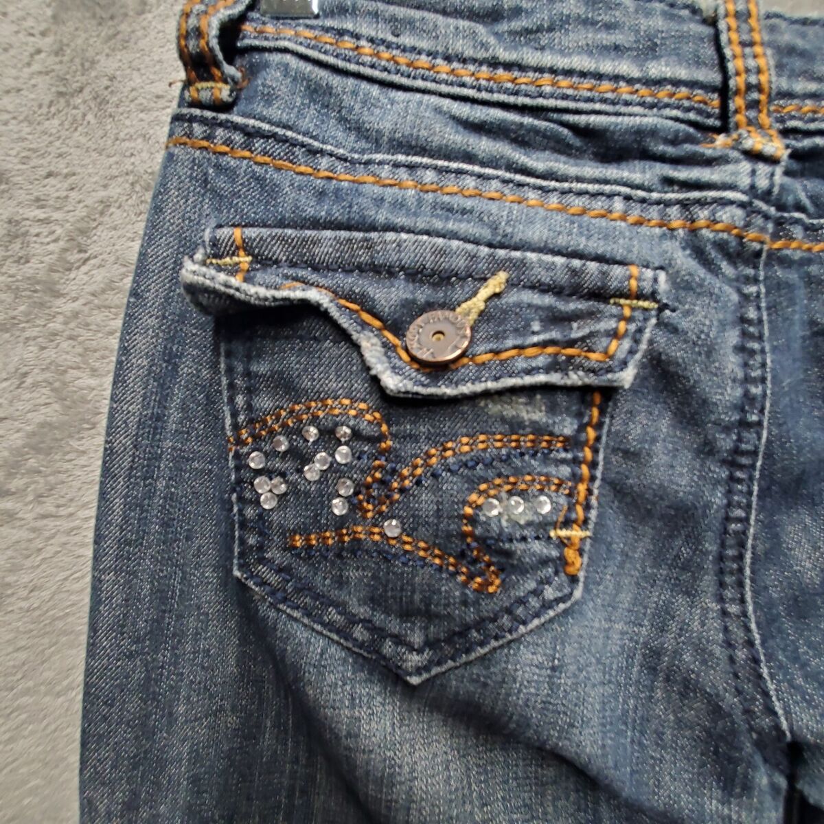 Almost Famous Jeans Womens 0 Blue Low Rise Bootcut Almost Famous Jeans Womens 0 Blue Low Rise Bootcut