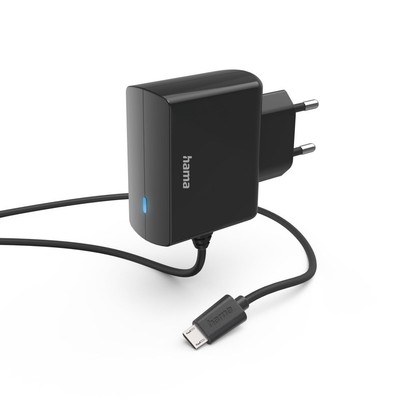 Hama Charger with Micro-USB Port, 6 W, 1 m, Black