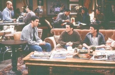 LMP90-059 1990s Friends David Schwimmer + Matthew Perry Orig 35mm COLOR SLIDE